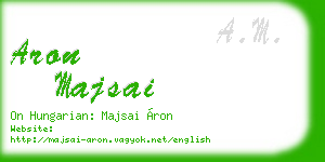aron majsai business card